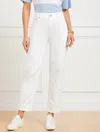 Talbots Petite - Relaxed Tapered Barrel Leg Jeans - White - 10  In White