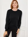 Talbots Scallop Trim Pullover Sweater - Black - 2x