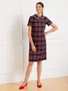 Talbots Petite - Shift Dress - Dashing Plaid - Blue - 14  In Blue