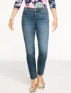 Talbots Petite - Slim Ankle Released Hem Jeans - Roslyn Wash - Curvy Fit - 8