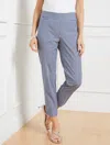 Talbots Misses - Slim Crop Pants - Preppy Gingham - Ink/white - 16  In Ink,white