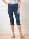 Talbots Petite - Slim Leg Capri Pull-on Jeans - Antonia Wash - Medium  In Antonia Wash