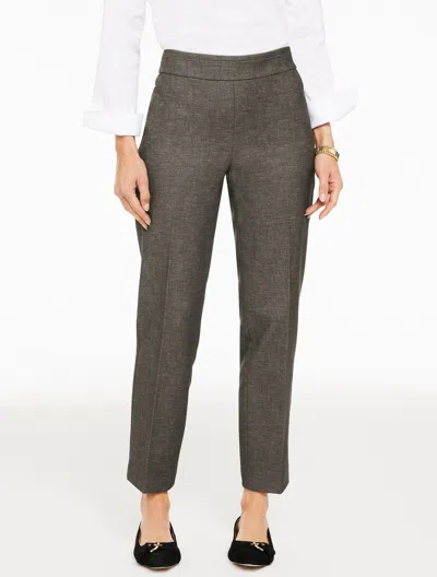 Talbots Petite - Slim Straight Ankle Pants - Black - 10  In Gray