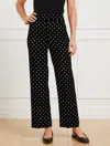 Talbots Petite - Slim Wide Ankle Pants - Daisy Dot - Black - 14  In Black