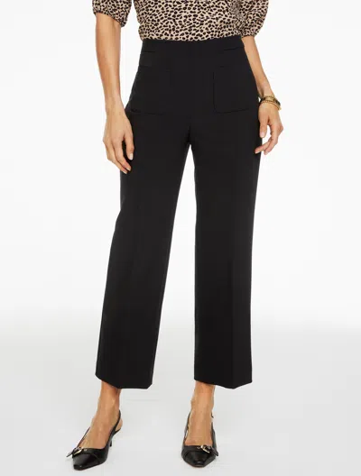 Talbots Petite - Slim Wide Ankle Twill Pants - Black - 14