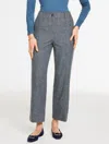 Talbots Petite - Slim Wide Leg Ankle Pants - Donegal - Blue - 16  In Gray