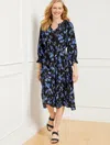 Talbots Smocked Midi Dress - Fragrant Lilac - Black - X  In Black