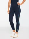 Talbots Petite - Sport Fleeceback Leggings - Ombrã© Piped - Blue - Xl  In Blue