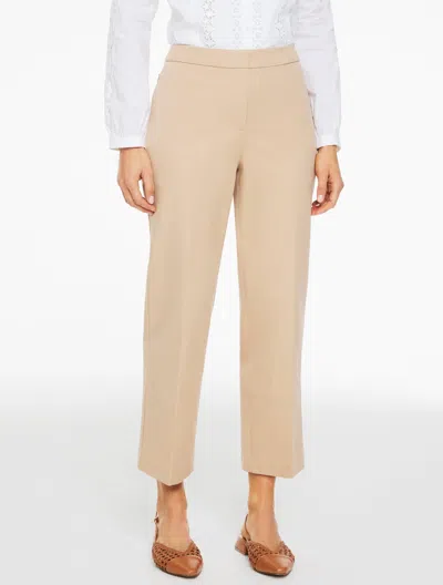 Talbots Petite - Straight Ankle Cotton Bi-stretch Pants - Sesame - 16  In Neutral