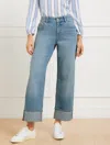 Talbots Petite - Straight Ankle Cuff Jeans - Mccarren Wash - 14  In Mccarren Wash