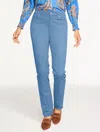 Talbots Petite - Straight Leg Stretch Corduroy Pants - Curvy Fit - Blue Slate - 14