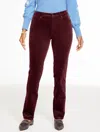 Talbots Petite - Straight Leg Stretch Corduroy Pants - Curvy Fit - Rich Burgundy - 14