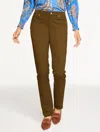 Talbots Petite - Straight Leg Stretch Corduroy Pants - Curvy Fit - Seaweed - 16  In Green