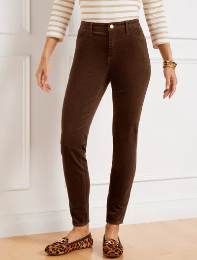 Talbots Petite - Stretch Corduroy Jeggings Pants - Solids - Curvy Fit - Dark Walnut - 14  In Dark Walnut