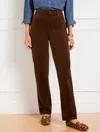 Talbots Petite - Stretch Corduroy Relaxed Straight Leg Pants - Solids - Dark Walnut - 16