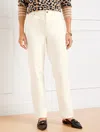 Talbots Petite - Stretch Corduroy Relaxed Straight Leg Pants - Solids - Ivory - 16  In Ivory
