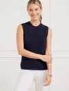 Talbots Petite - Sweater Tank Top - Blue - Small  In Blue