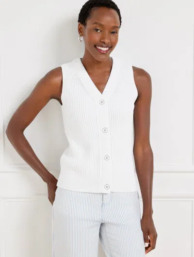 Talbots Petite - Sweater Vest - White - 2xs