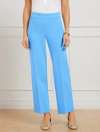 Talbots Petite - Tailored Stretch Slim Wide Ankle Pants - Lakeside Blue - 14