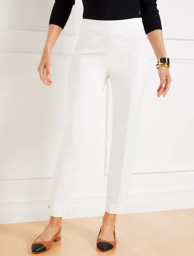 Talbots Petite -  Chatham Ankle Pants - Curvy Fit - White - 14