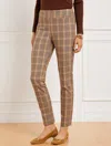 Talbots Petite -  Chatham Slim Ankle Pants - Haystack Plaid - Toasted Coconut - 16 In Toasted Coconut