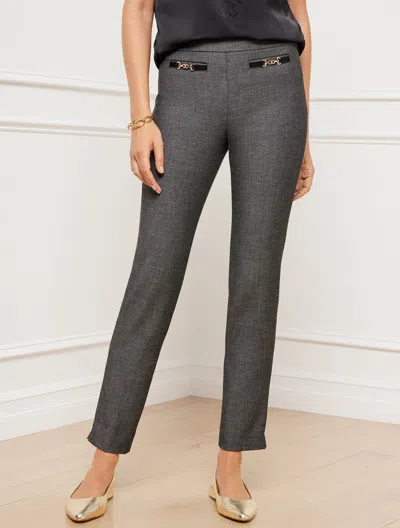 Talbots Petite -  Chatham Slim Leg Ankle Pants - Sharkskin - Black - 6