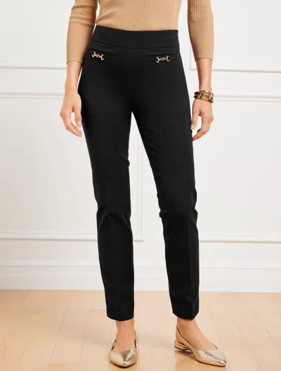 Talbots Petite -  Chatham Slim Leg  Ankle Pants - Black - 14 In Black