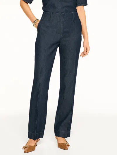 Talbots Petite -  Southampton Straight Leg Pants - Refined Denim - Dark Blue - 8