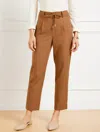 Talbots Petite - Tapered Ankle Pleated Pants - Sierra Brown - 16