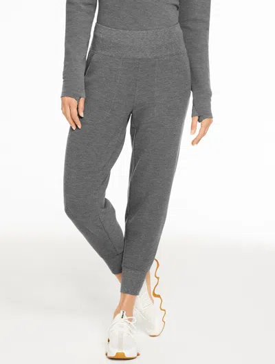 Talbots Petite - Tech Waffle Jogger Pants - Shadow Heather - Large  In Gray