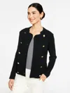 Talbots Petite - Texture Stitch Double Breasted Jacket - Black - Large  In Black