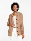 Talbots Petite - Textured Stitch Cardigan Sweater - Acorn Brown - Xl  In Brown