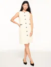 Talbots Petite - Textured Tweed Shift Dress - Ivory - 0  In Neutral