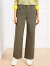 Talbots Petite - Twill Wide Leg Pants - Deep Moss - 6