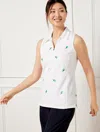 Talbots Plus Size - Upf 50+ Piquã© Sleeveless Polo - Pickleball - White - 2x  In White