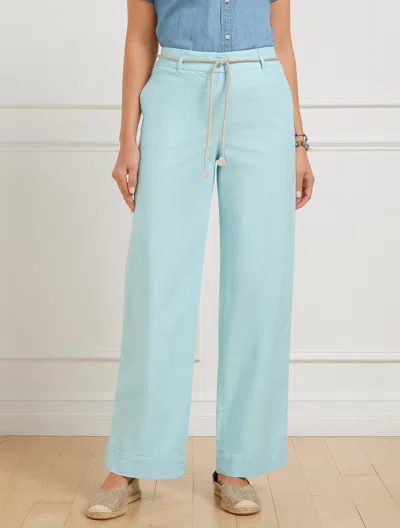 Talbots Petite - Wide Ankle Pants - Blue Ice - 12