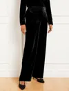 Talbots Petite - Wide Leg Effortless Velvet Pants - Black - 14  In Black