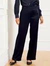 Talbots Wide Leg Satin Pants - Blue - 18  In Blue