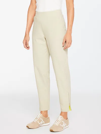 Talbots Petite - Woven Taper Leg Pants - Oat - 2xs  In Neutral