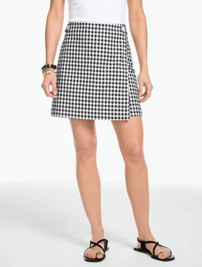 Talbots Petite - Bellevue Gingham Skort - White/black - 14  In Multi