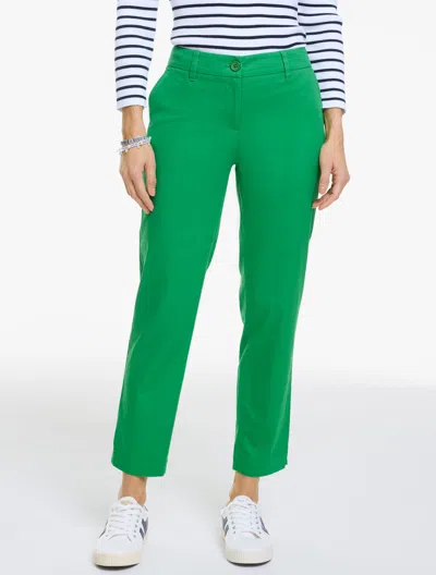 Talbots Petite - Heritage Twill Perfect Crops Pants - Hillside Green - 16