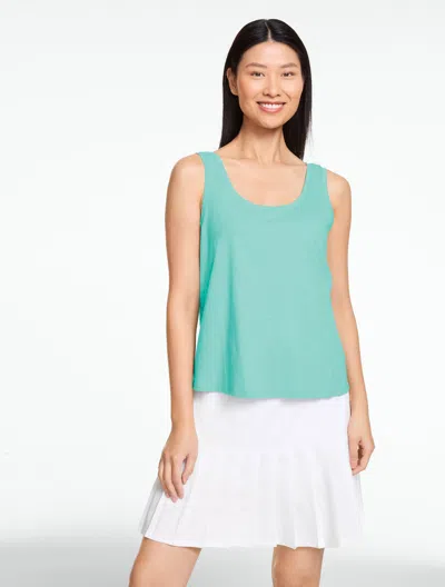 Talbots Petite - Reversible Curved Hem Tank Top - Candied Blue - Xl