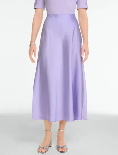 Talbots Petite - Satin Midi Skirt - Lavender Dawn - 8