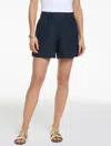Talbots Petite - Washed Linen Pull-on Shorts - Blue - Small