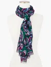 Talbots Piccadilly Paisley Oblong Scarf - Pine Grove - 001  In Green