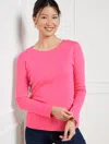 Talbots Pima Crewneck T-shirt - Solid - Pretty Pink - 2x
