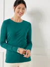 Talbots Pima Crewneck T-shirt - Solid - Spruced Up - 3x