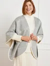 Talbots Pinetree Reversible Twill Cape - Grey Sky Heather - Xs/s  In Grey Sky Heather