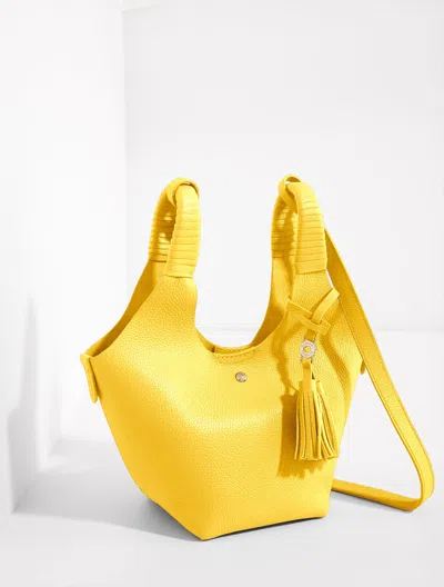Talbots Pippa Pebble Leather Crossbody Bag - Sunshine Yellow - 001