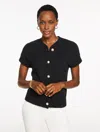 Talbots Plus Exclusive Drop Shoulder Sweater Vest - Black - 2x  In Blue
